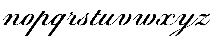 WorkhorseScript Text Instance Font LOWERCASE