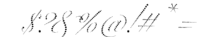 WorkhorseScriptDot Fine Font OTHER CHARS