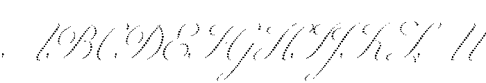 WorkhorseScriptDot Fine Font UPPERCASE