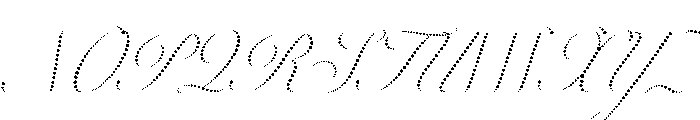 WorkhorseScriptDot Fine Font UPPERCASE