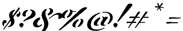 WorkhorseScriptStencil Caption Instance Font OTHER CHARS