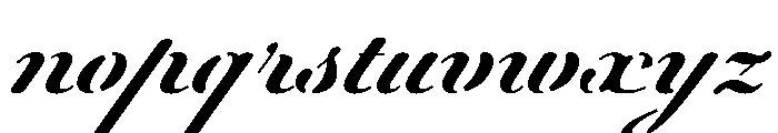 WorkhorseScriptStencil Caption Instance Font LOWERCASE