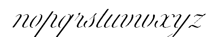 WorkhorseScriptStencil Fine Instance Font LOWERCASE