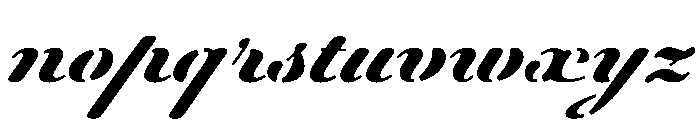 WorkhorseScriptStencil Micro Instance Font LOWERCASE