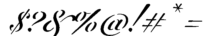 WorkhorseScriptStencil Text Instance Font OTHER CHARS