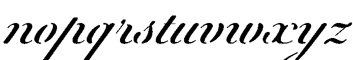 WorkhorseScriptStencil Text Instance Font LOWERCASE