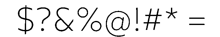 Wotfard ExtraLight Font OTHER CHARS