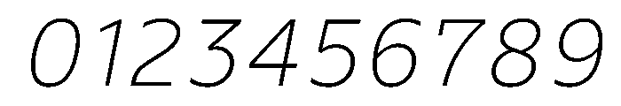 Wotfard ExtraLightItalic Font OTHER CHARS