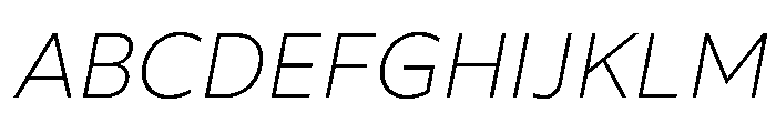 Wotfard ExtraLightItalic Font UPPERCASE