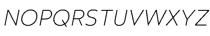 Wotfard ExtraLightItalic Font UPPERCASE