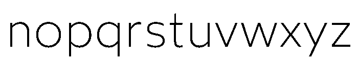 Wotfard ExtraLight Font LOWERCASE
