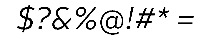 Wotfard LightItalic Font OTHER CHARS