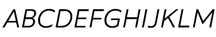 Wotfard LightItalic Font UPPERCASE