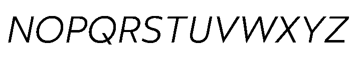 Wotfard LightItalic Font UPPERCASE