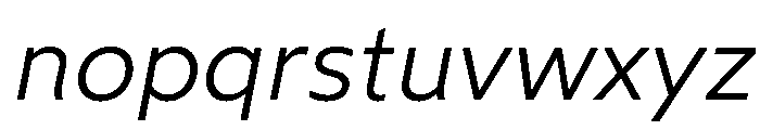 Wotfard LightItalic Font LOWERCASE