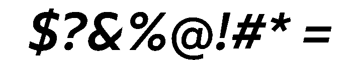 Wotfard MediumItalic Font OTHER CHARS