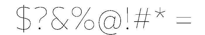 Wotfard Thin Font OTHER CHARS