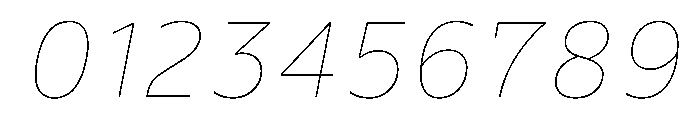 Wotfard ThinItalic Font OTHER CHARS