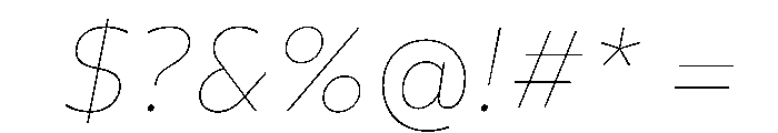 Wotfard ThinItalic Font OTHER CHARS