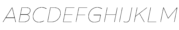 Wotfard ThinItalic Font UPPERCASE
