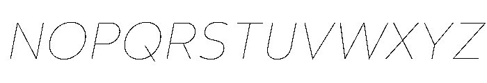 Wotfard ThinItalic Font UPPERCASE