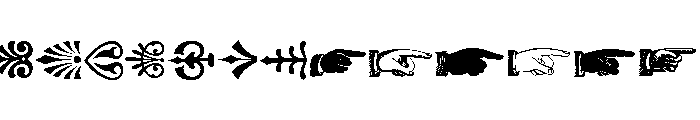 Wood Type Extras One Font LOWERCASE