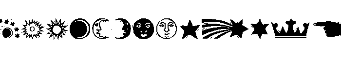 Woodcut Extras Font UPPERCASE