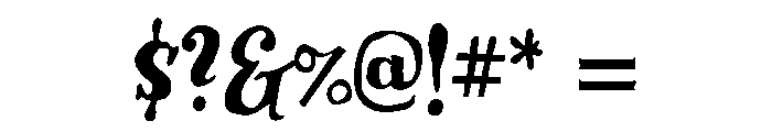 Woodrow Regular Font OTHER CHARS
