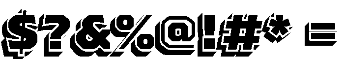 Worker 3D Block 2 Font OTHER CHARS