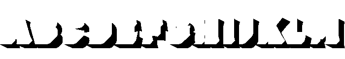 Worker 3D Cast Shadow Font UPPERCASE