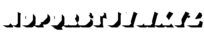 Worker 3D Cast Shadow Font UPPERCASE