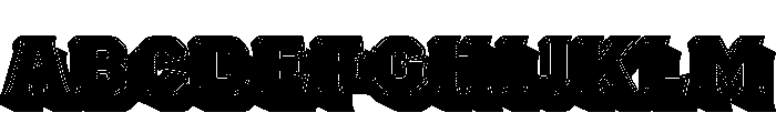 Worker 3D Color Font UPPERCASE