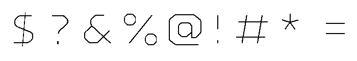 Worker 3D Inline Font OTHER CHARS