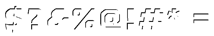Worker 3D Inside Shadow Font OTHER CHARS
