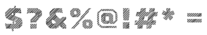 Worker 3D Lines Font OTHER CHARS