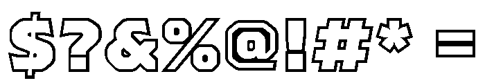 Worker 3D Outline Font OTHER CHARS