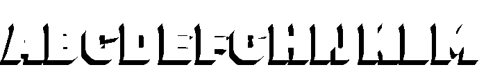Worker 3D Shadow Highlight Font UPPERCASE