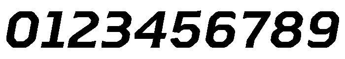 Worker Bold Slanted Font OTHER CHARS