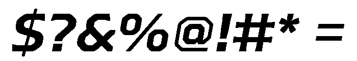 Worker Bold Slanted Font OTHER CHARS