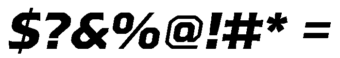 Worker Extra Bold Slanted Font OTHER CHARS