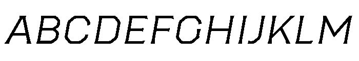 Worker Light Slanted Font UPPERCASE