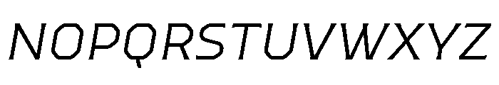 Worker Light Slanted Font UPPERCASE