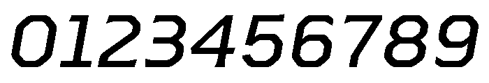 Worker Regular Slanted Font OTHER CHARS