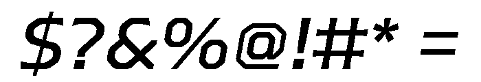 Worker Regular Slanted Font OTHER CHARS