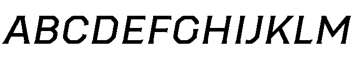 Worker Regular Slanted Font UPPERCASE