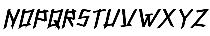 Woodpile-BoldItalic Font UPPERCASE