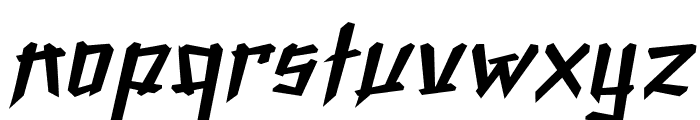 Woodpile-BoldItalic Font LOWERCASE