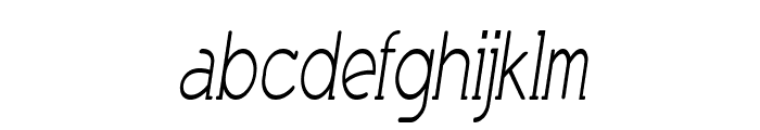 Worship-CondensedItalic Font LOWERCASE