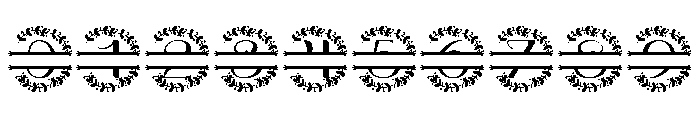 Wreathling Split Monogram Font OTHER CHARS