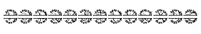 Wreathling Split Monogram Font LOWERCASE